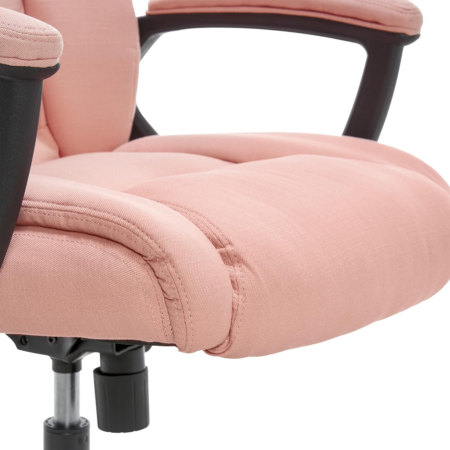 Serta Connor Executive Office Chair, Ergonomic Computer Chair with Layered Body Pillows, Contoured Lumbar, Adjustable Seat, Microfiber Fabric, Pink