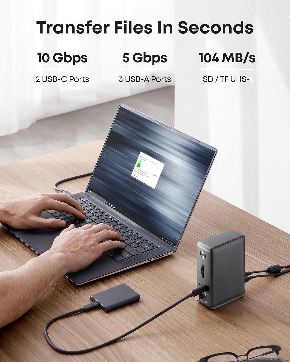 Anker Laptop Docking Station, 13-in-1 USB-C Docking Station, Triple Display with 2xHDMI and 1xDP, 10 Gbps USB-C and 5 Gbps USB-A Data, Ethernet, Audio, SD, 85W Charging for Dell, HP, Lenovo and More