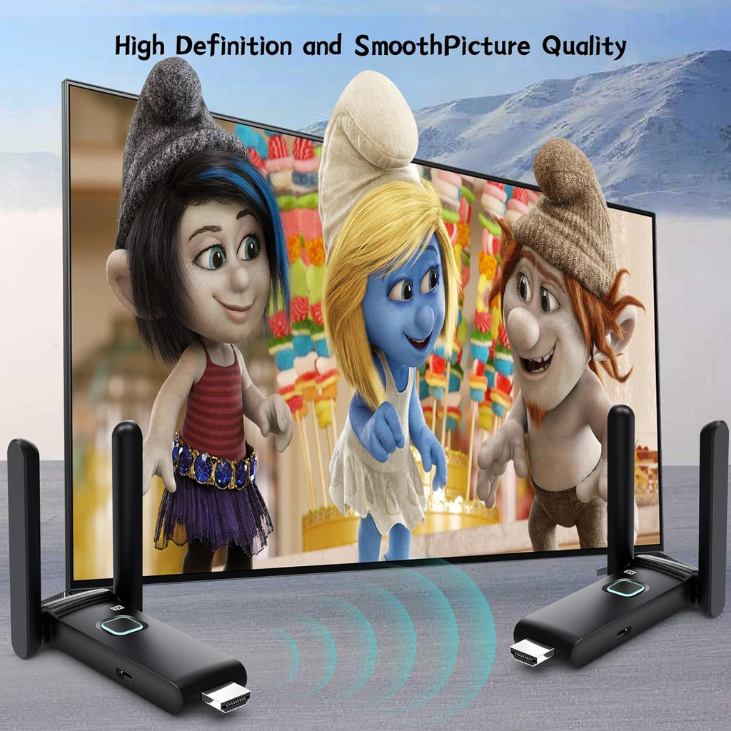 Wireless HDMI 4 Receivers and Transmitter,Up to 6 RXs,No Hot,Extender Plug and Play,165FT/50M,2.4/5G Wirelessly Simultaneous Expansion for Multiple Screens from Laptop and Camera to TVs,Projectors