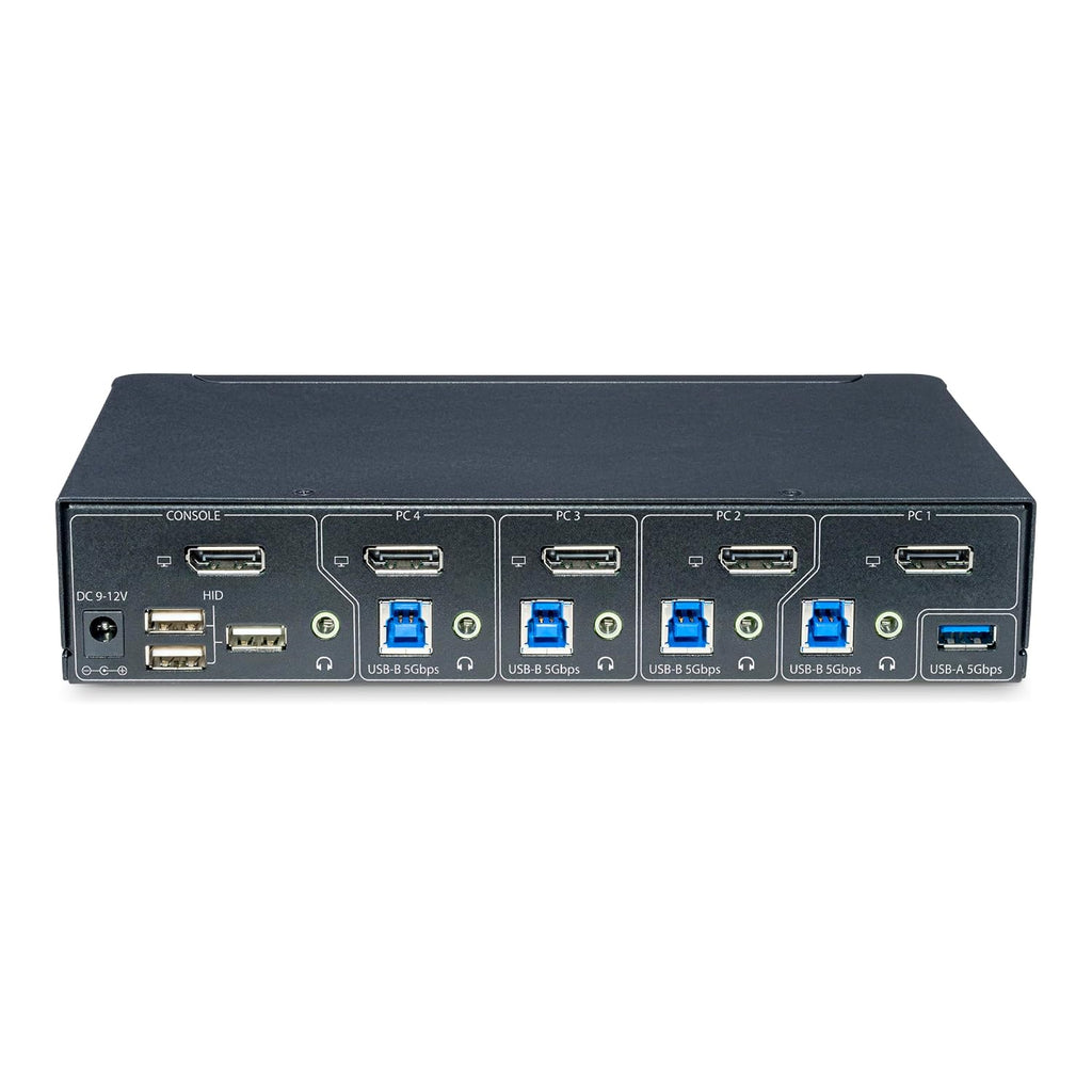 StarTech.com 4-Port DisplayPort KVM Switch, Single 4K 60Hz Monitor, 6X USB Ports, Hotkey Switching, TAA Compliant