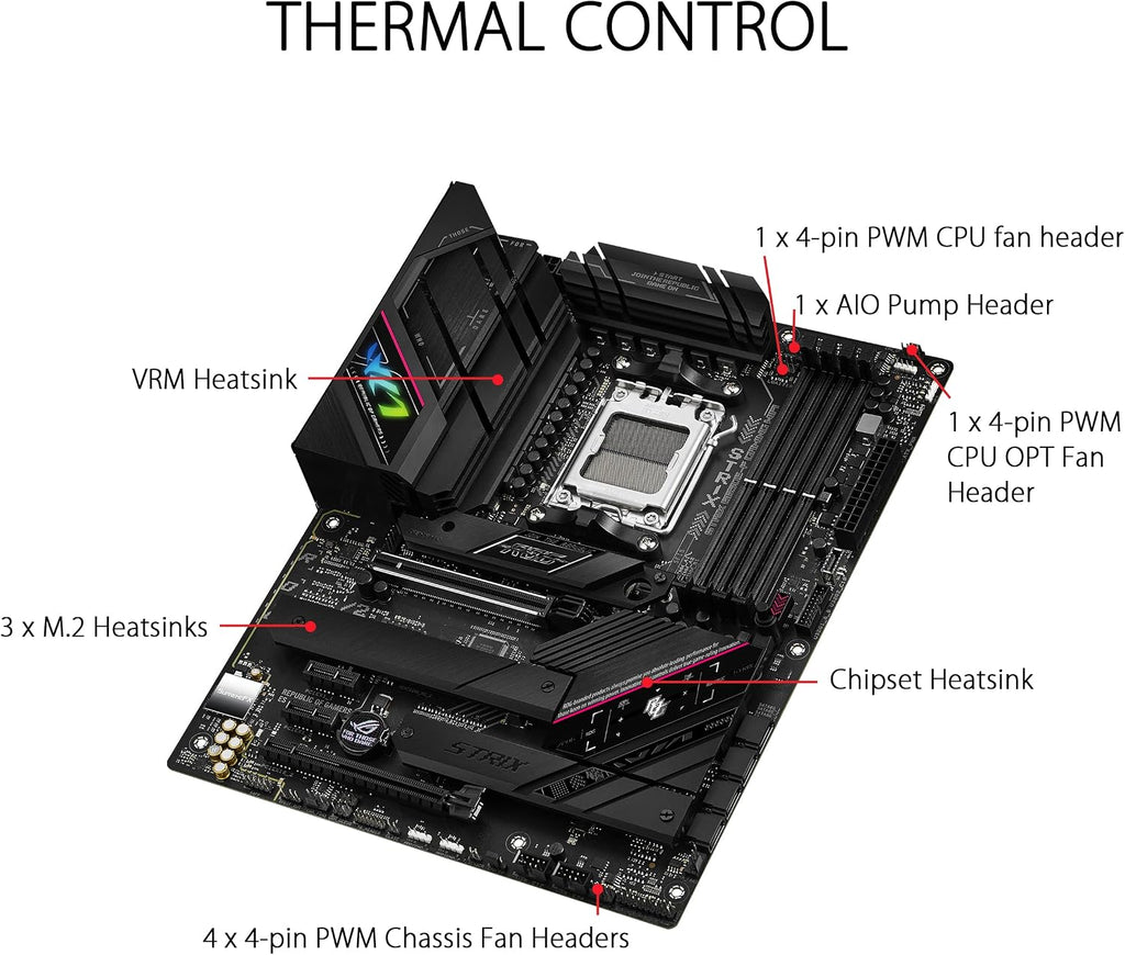 ASUS ROG Strix B650E-F Gaming WiFi AMD B650 AM5 Ryzen™ Desktop 9000 8000 & 7000 ATX Motherboard, 12+2 Power Stages, DDR5, 3X M.2 Slot, PCIe® 5.0, WiFi 6E, 2.5G LAN, USB 3.2 Gen 2x2 Type-C®, Aura Sync