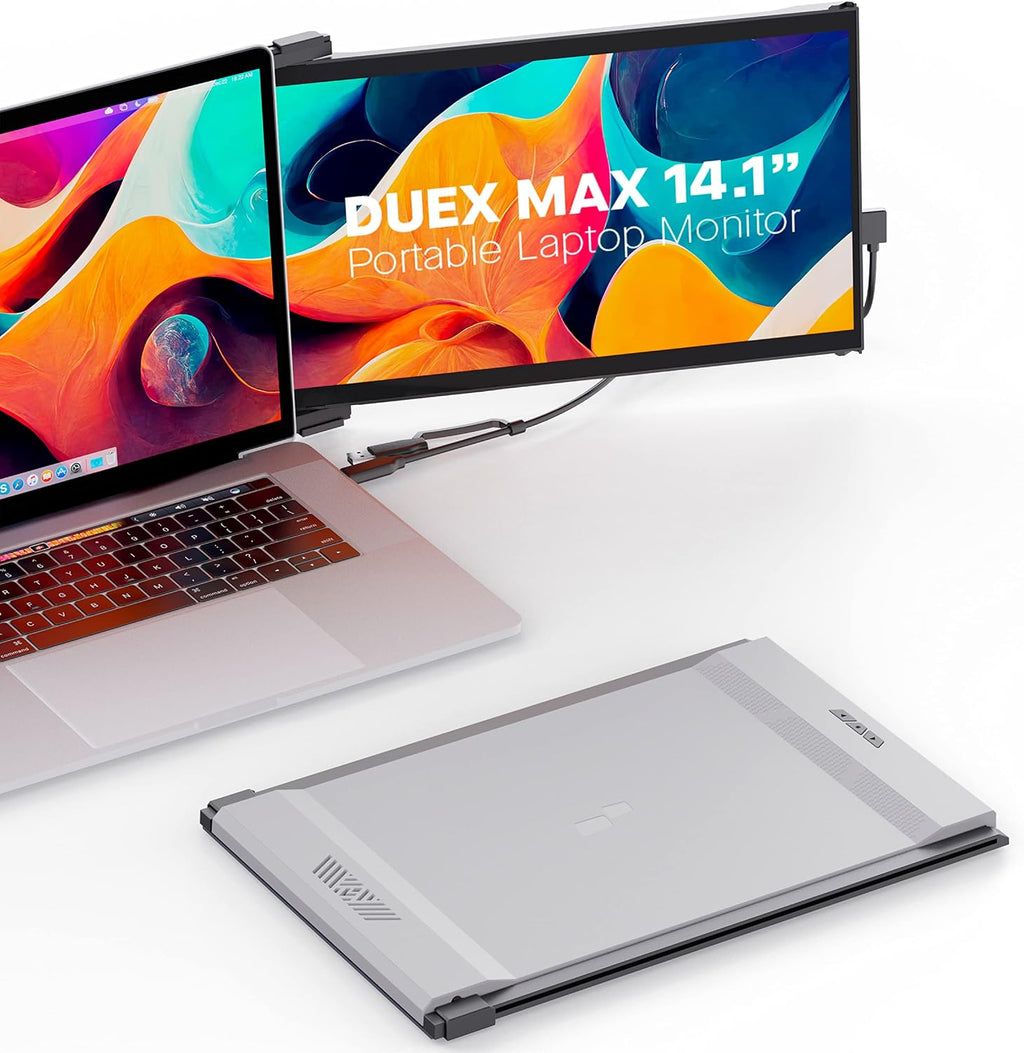 Mobile Pixels Duex Max Portable Monitor, The On-The-Go Dual-Screen Laptop Monitor, 14.1' Full HD IPS Display, USB A/Type-C, Plug and Play, Sleek Design