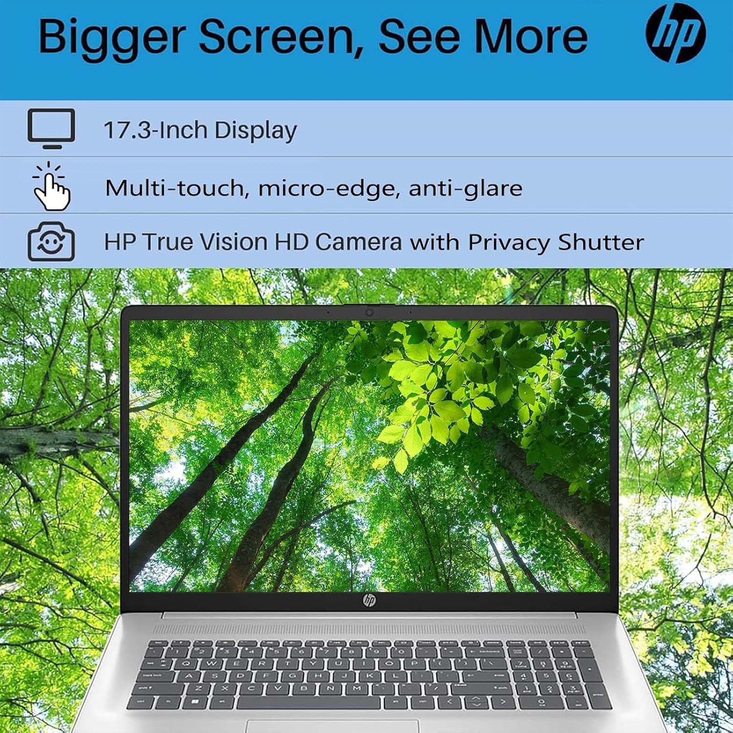 HP 17inch Touchscreen Laptop AI PC -10Core Intel i7-150U Beat i7-1355U -Backlit Keyboard -Windows 11 - Office 365 One Year -Computadora Laptop- Work Business College (64GB RAM| 2TB PCIe SSD)
