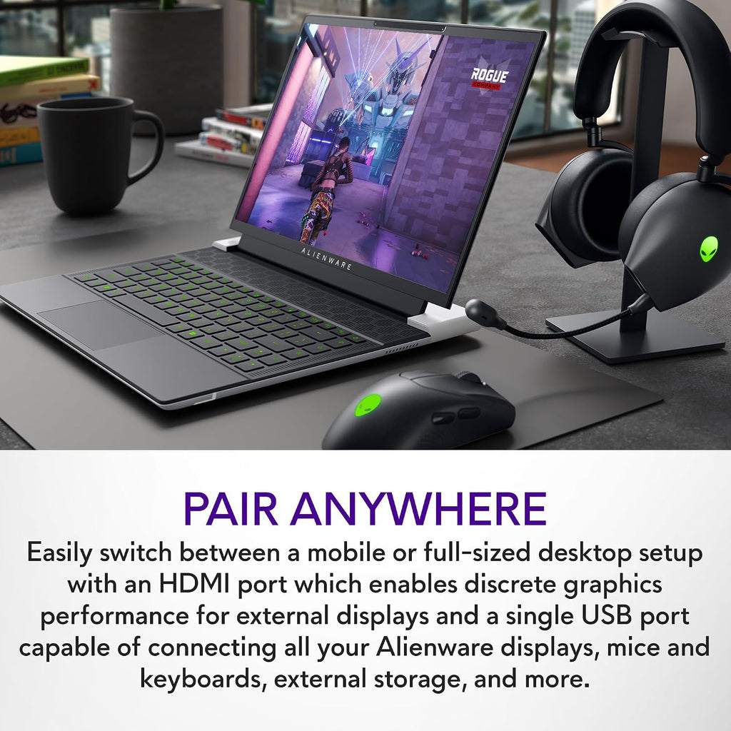 Alienware x14 R2 Gaming Laptop 14' QHD+ 165Hz G-Sync, Intel Core i7-13620H, NVIDIA GeForce RTX 4060 8GB, 32GB RAM, 1TB SSD, Windows 11 Home, AlienFX Backlit US Keyboard, Lunar Silver