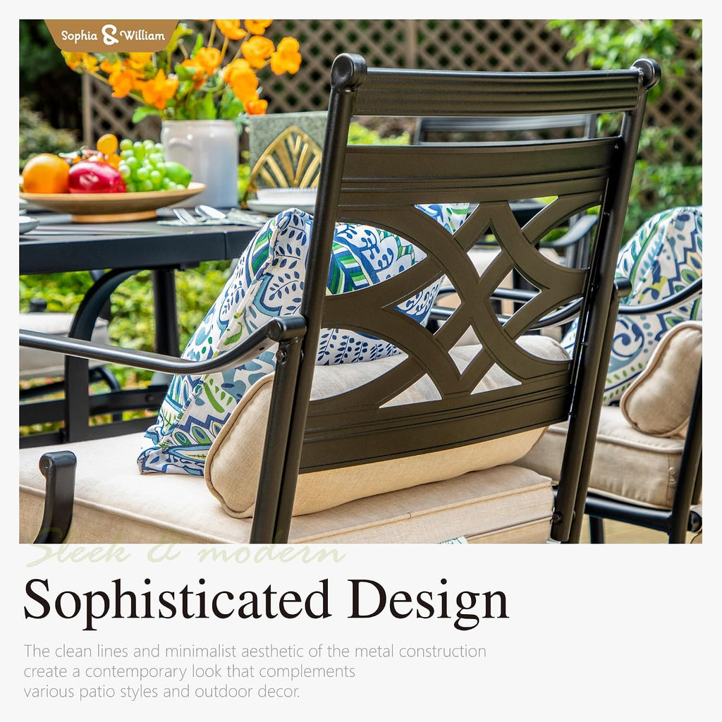 Sophia & William Patio Dining Chairs Set of 2, Outdoor Metal Armchairs, Outdoor Dining Chairs