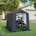 Sophia & William Outdoor Storage Shed,Carport 6x10 ft Heavy Duty, Portable Garden Yard Car Port Shelter Storage Tent Garage with Roll Up Doors and Ventilation, Grey