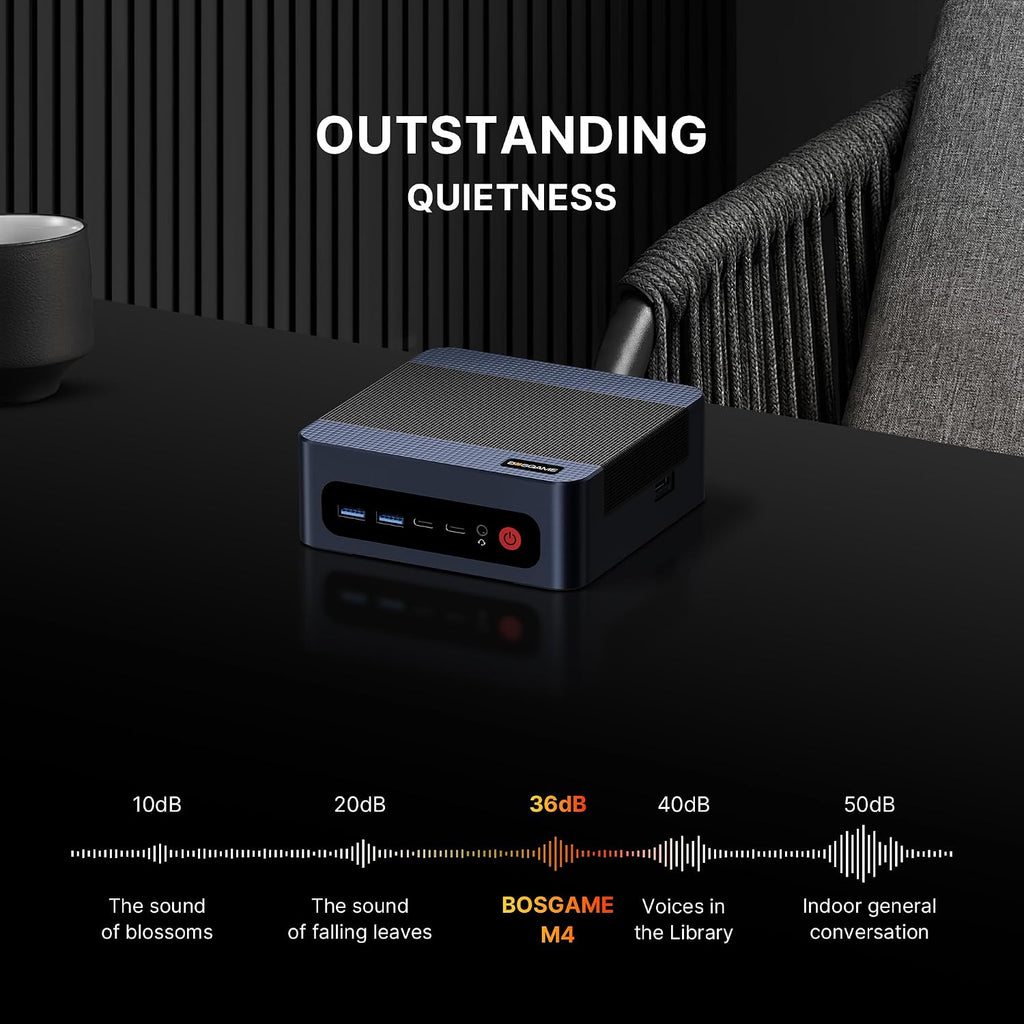 BOSGAME M4 Plus Oculink Mini Light Gaming PC, Ryzen 9 7940HS 11 Pro Mini Computers, 32GB DDR5, PCIe 4.0 x4 1TB SSD, Wi-Fi 6E AX210, Dual 2.5GbE LAN, USB 4 8K60Hz