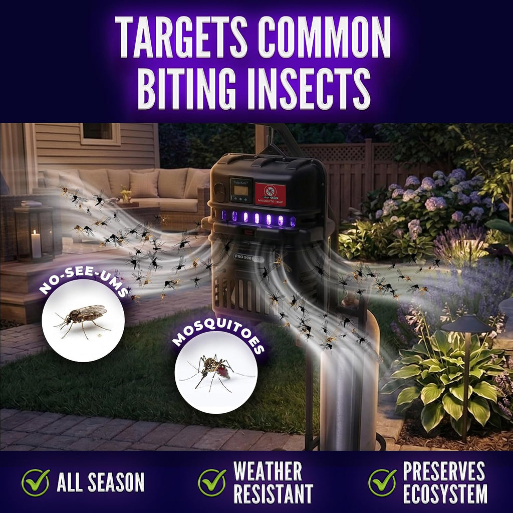 Ultra Pro 900 | CO2 Mosquito Trap | Outdoor Mosquito Trap | Fly Trap for Gnats, Sand Flies & Black Flies | Mosquito Killer | Flying Insect Trap | Covers 1.5 Acres | Bug Zapper Alternative