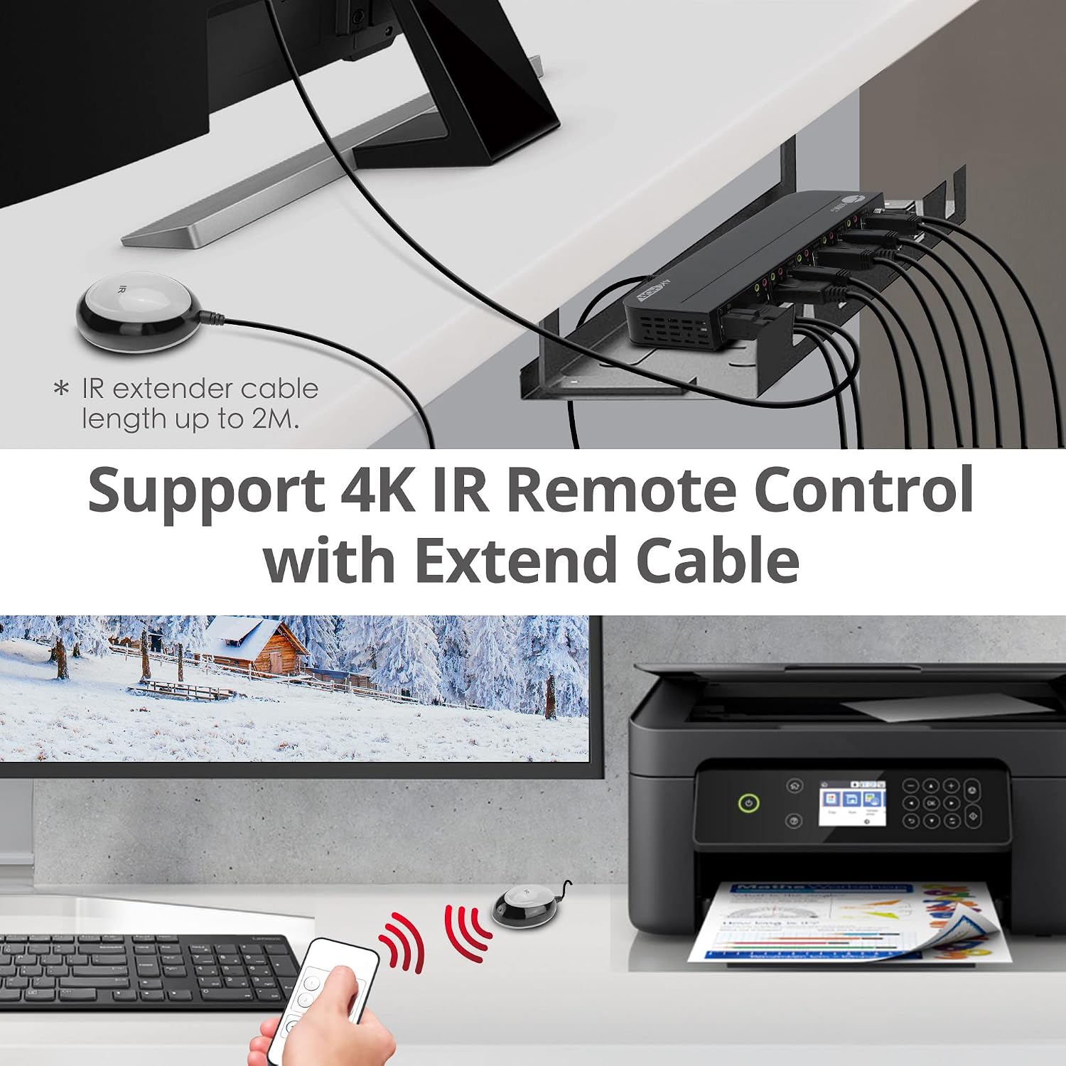 SIIG 4-Port 4K KVM Switch DisplayPort with Remote Control, DP or HDMI Output, 2X USB 3.2 Type-A Ports, Support DisplayPort 1.4/1.2, EDID Bypass, Compatible with Windows and Mac (CE-KV0D11-S1)