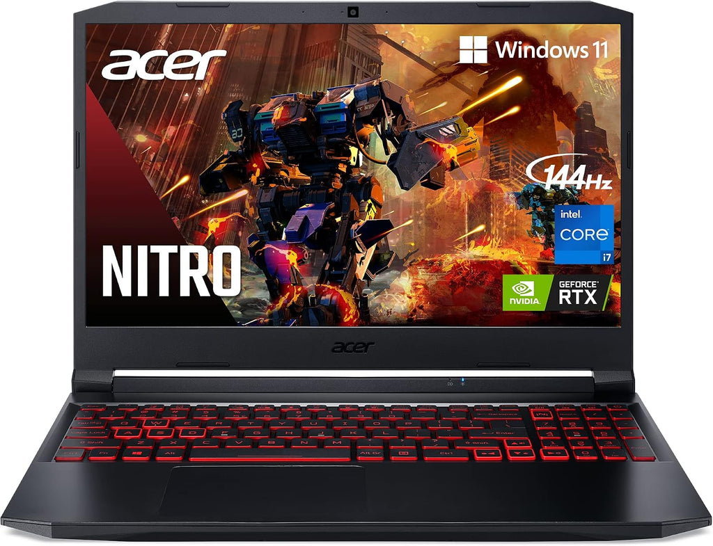 Acer Nitro 5 AN515-57-79TD Gaming Laptop | Intel Core i7-11800H | NVIDIA GeForce RTX 3050 Ti Laptop GPU | 15.6' FHD 144Hz IPS Display | 8GB DDR4 | 512GB NVMe SSD | Killer Wi-Fi 6 | Backlit Keyboard