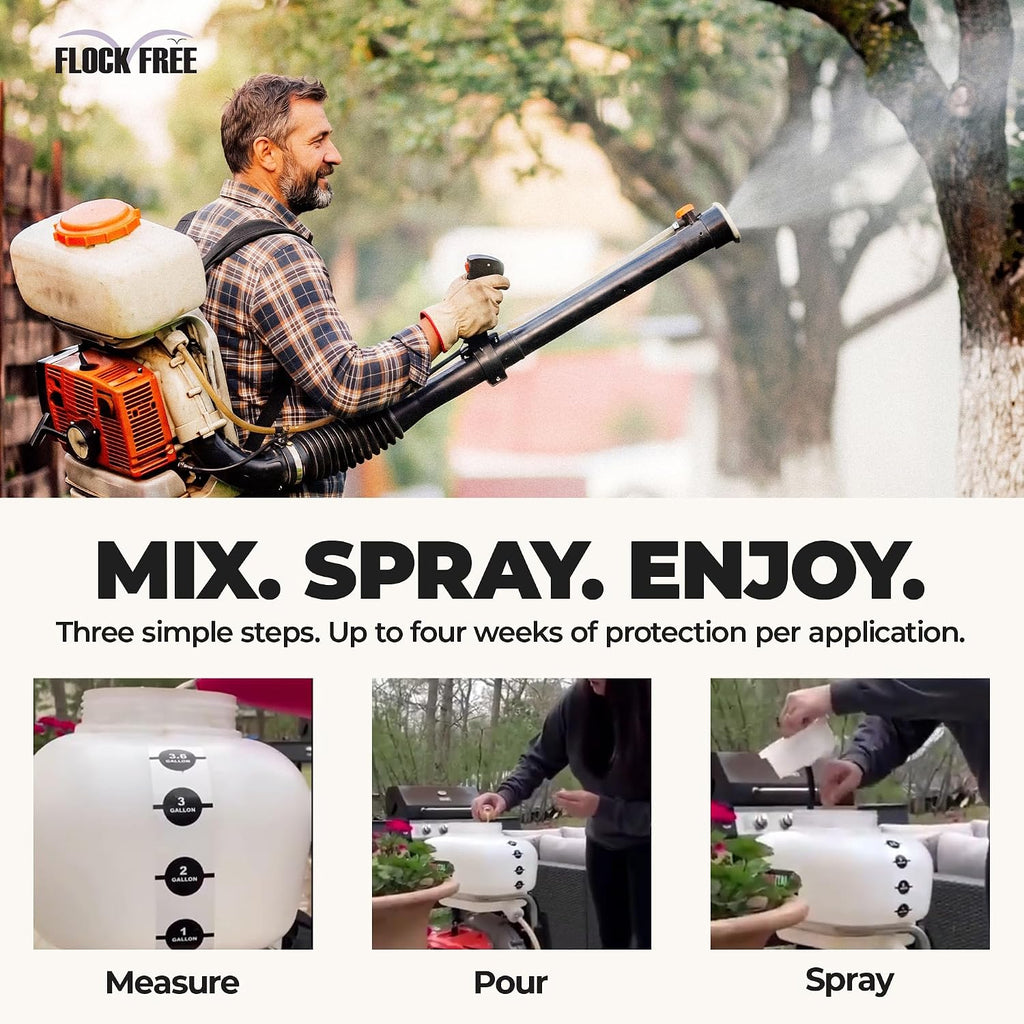 Natural Mosquito Repellent Concentrate 1 Gallon – Non-Toxic Outdoor Pest Control Spray – Kills and Repels Mosquitoes, Ticks, Fleas, Ants & More – Safe for Kids & Pets – Makes 128 Gallons