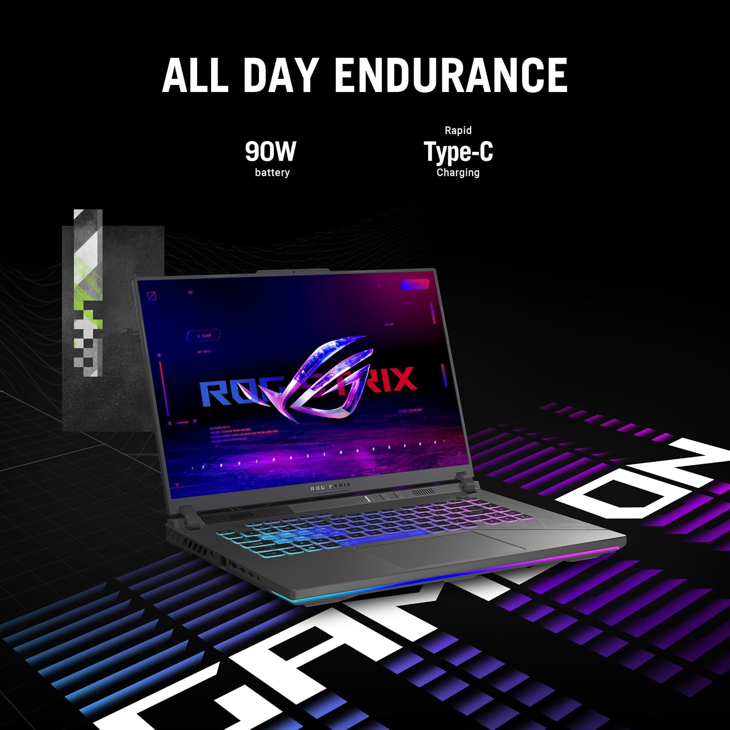 ASUS ROG Strix G17 (2023) Gaming Laptop, 17.3' QHD 240Hz, GeForce RTX 4070, AMD Ryzen 9 7945HX, 32GB DDR5, 1TB PCIe SSD, Wi-Fi 6E, Windows 11 Pro, Per-Key RGB Keyboard, G713PI-XS96