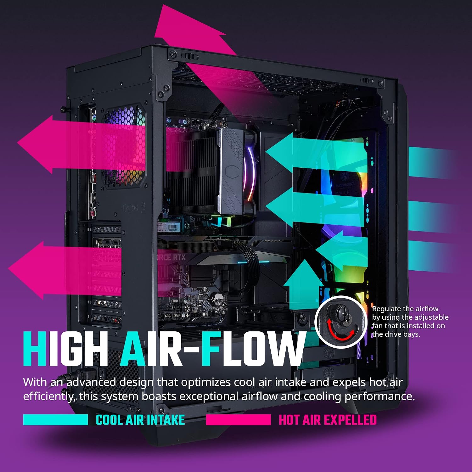 Cooler Master HAF 5 Pro High Performance Gaming PC - Intel i7 12700F - NVIDIA GeForce RTX 3060 Ti - 16GB DDR4 3200MHz - 1TB M.2 NVMe SSD – WiFi - Windows 11 - Desktop Computer