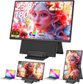 23.8' Large Portable Monitor, 2.5K QHD 180Hz Laptop Screen Extender, 150% RGB 178° IPS, Speakers & USB Hub for Office/Gaming with Kickstand, Travel Monitor for Laptop/PC/Mac/Xbox, VESA USB-C & HDMI