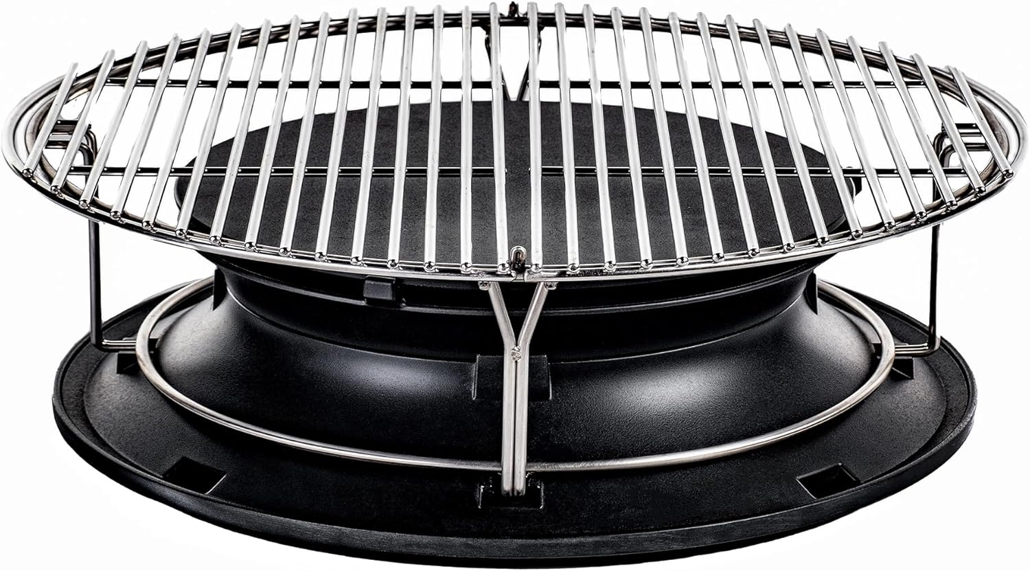 Kamado Joe SlōRoller Hyperbolic Smoke Chamber Accessory Insert with Stainless Steel Rack for Big Joe 24-inch Charcoal Grill and Smokers in Black, Model BJ-HYPER