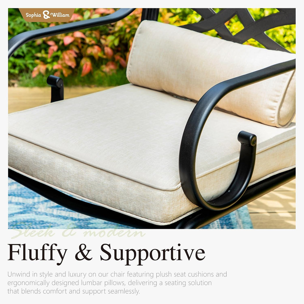 Sophia & William Patio Dining Chairs Set of 2, Outdoor Metal Armchairs, Outdoor Dining Chairs