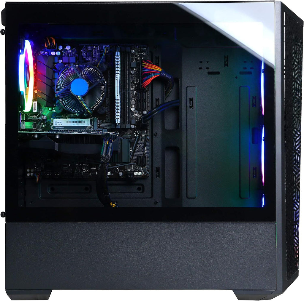 CYBERPOWERPC Gamer Xtreme Gaming PC, Intel Core i3-12100F 3.3GHz, AMD RX 6500 XT 4GB, 8GB DDR4, 500GB NVMe PCIe SSD, WiFi & Win 11 Home (GXi8800A6), Black