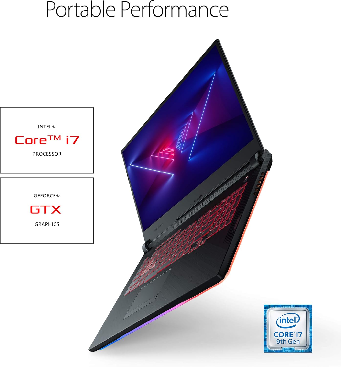 Asus ROG Strix G (2019) Gaming Laptop, 17.3' IPS Type FHD, NVIDIA GeForce GTX 1650, Intel Core i7-9750H, 16GB DDR4, 512GB PCIe Nvme SSD, RGB KB, Windows 10 Home, GL731GT-PH74