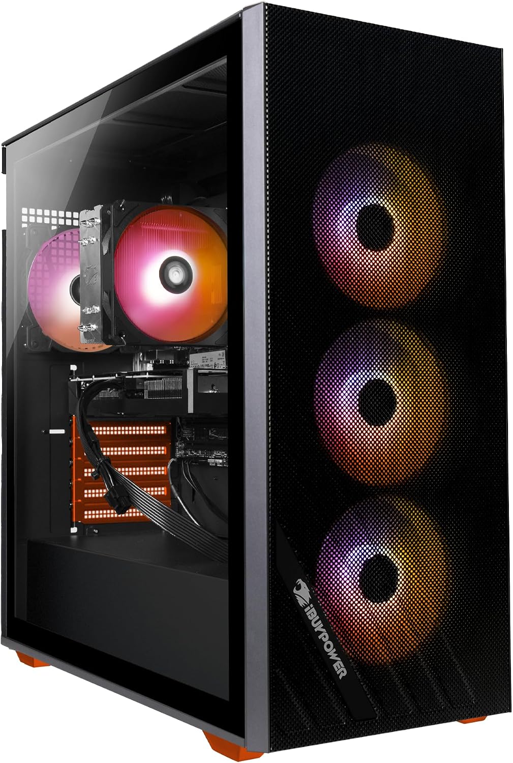 iBUYPOWER Scale Orange Gaming PC Desktop Computer (AMD Ryzen 5 5500 CPU, NVIDIA GeForce RTX 3050 6GB GPU, 16GB DDR4 Non-RGB 3200MHz RAM (8x2), 500GB NVMe SSD, WiFi Ready, Windows 11 Home) - SCA5N3501