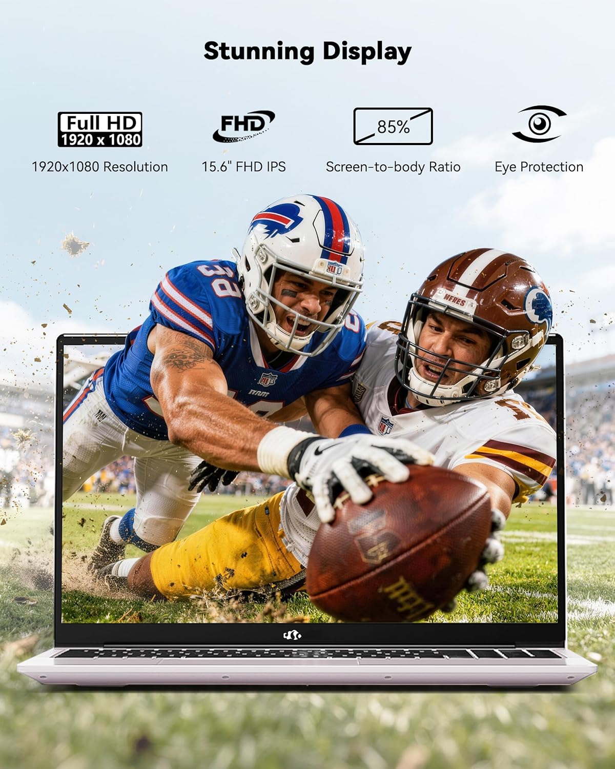 NIMO 15.6'' IPS FHD-Laptop, 8GB RAM 256GB SSD AMD Ryzen 5(Beat i5-1135G7, 4 Cores Up to 3.7GHz) Student Computer with 2 Years Warranty, 65W Type-C, Fingerprint, Backlit Keyboard, BT5.2, Numpad