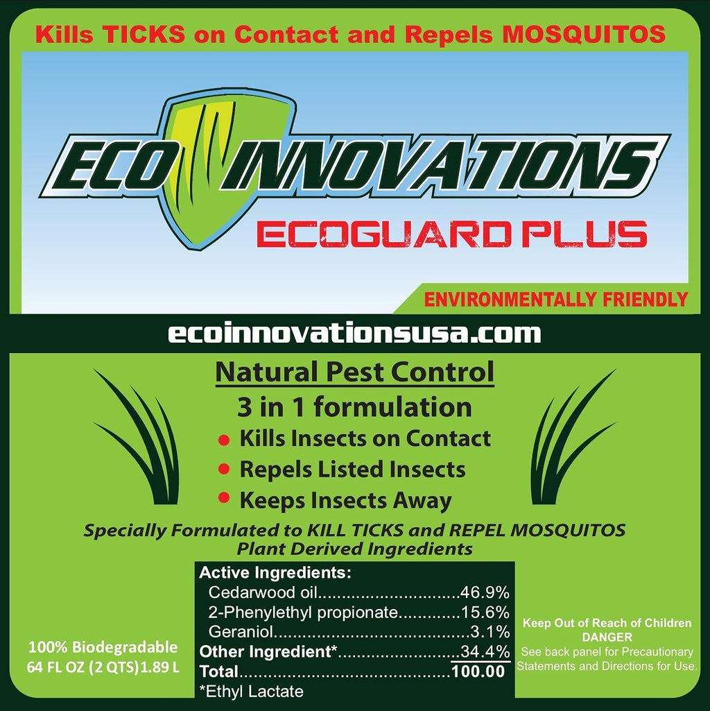 Concentrated Tick Spray for Yard & Mosquito Concentrate Spray. All Natural Insect Repellant. Protects Outdoors. Suitable Insecticide for Kids, Pets, Plants. Easy Application, 64 oz