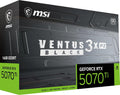 msi Gaming RTX 5070 Ti 16G Ventus 3X PZ OC Black Graphics Card (16GB GDDR7, 256-bit, Extreme Performance: 2482 MHz, DisplayPort x 3 2.1a, HDMI 2.1b, NVIDIA Blackwell Architecture)