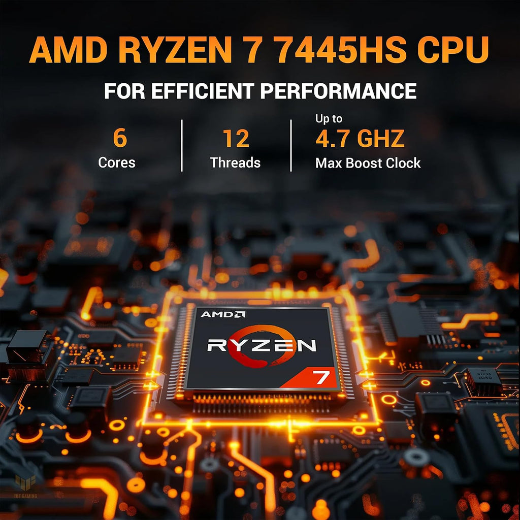 ASUS TUF A16 Gaming Laptop | 16' WUXGA IPS 144Hz | AMD 6-Core Ryzen 7 7445HS | 64GB DDR5 1TB SSD | NVIDIA GeForce RTX 4050 (194 AI Tops) | Backlit Keyboard USB 4 Wi-Fi 6 Win11 w/DLCA Accessory