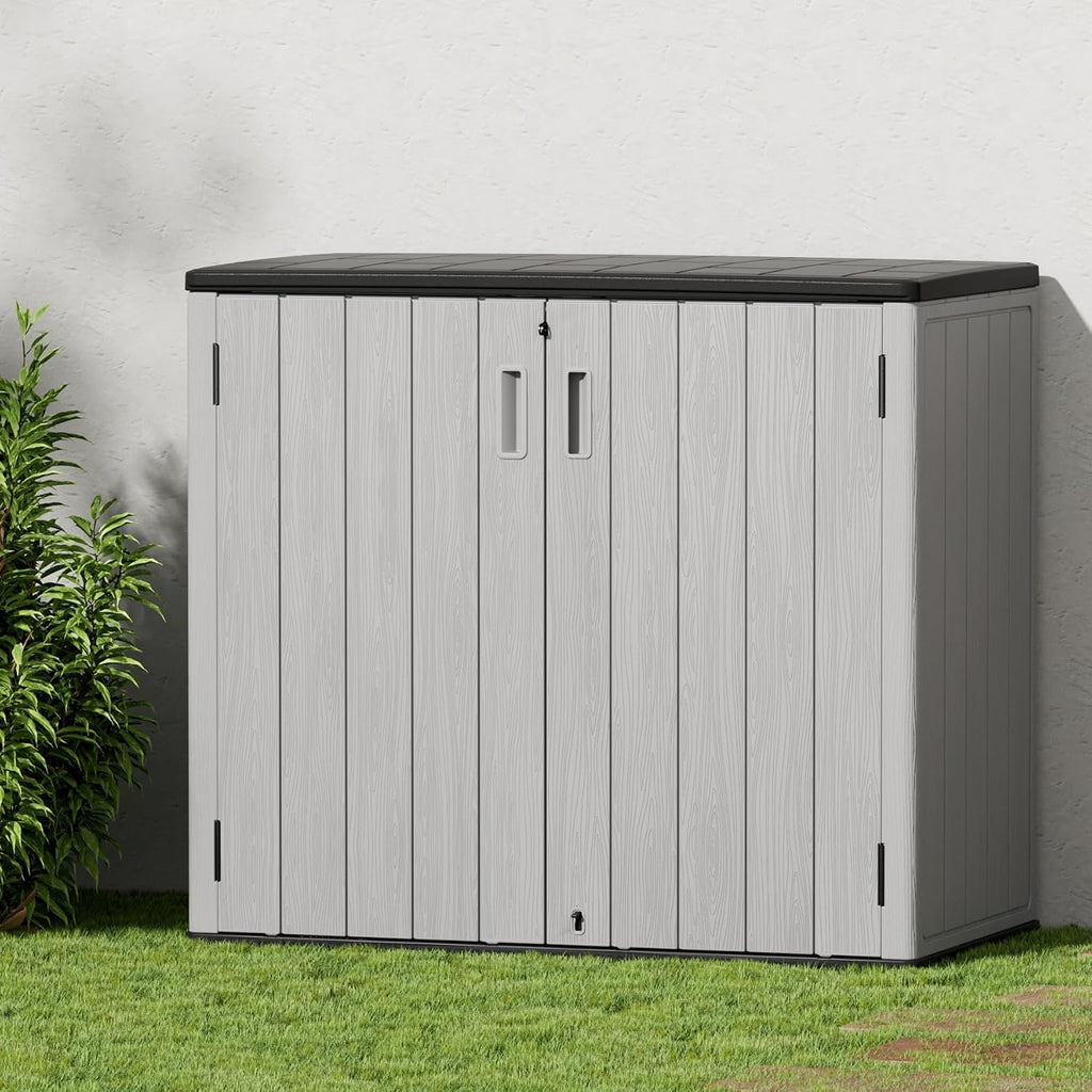 Mrosaa Outdoor Storage Cabinet for Patio & Garden Shed, 37Cu.ft Outdoor Storage Shed Waterproof,Horizontal Outdoor Cabinet for Garage, Pool Storage.