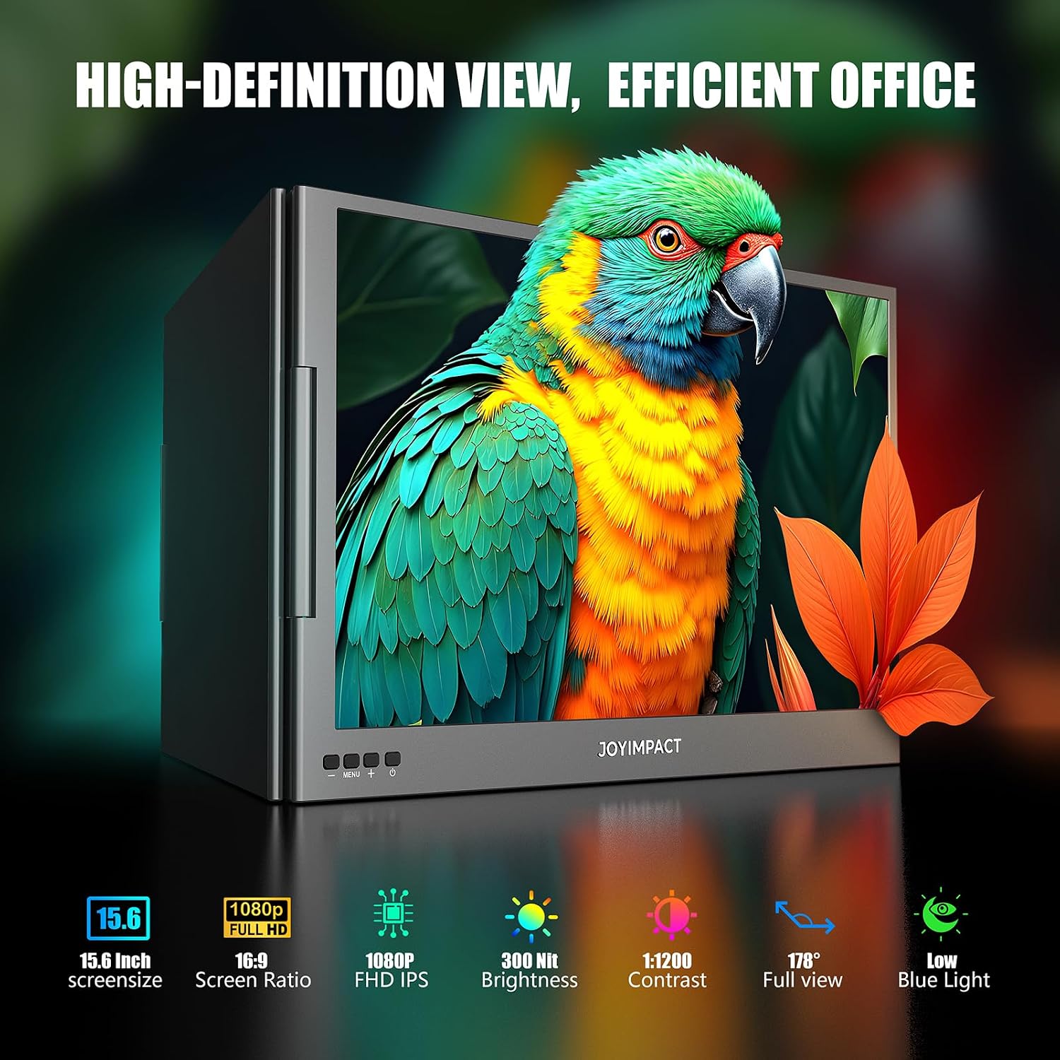 Dual Screen Laptop Monitor Extender, 15.6' Fully Compatible Laptop Triple Screen Extender, FHD 1080P IPS Portable Monitor for Laptops 12~17 inch, Plug & Play with USB-C for Win/Mac/PS5/Switch/PS4