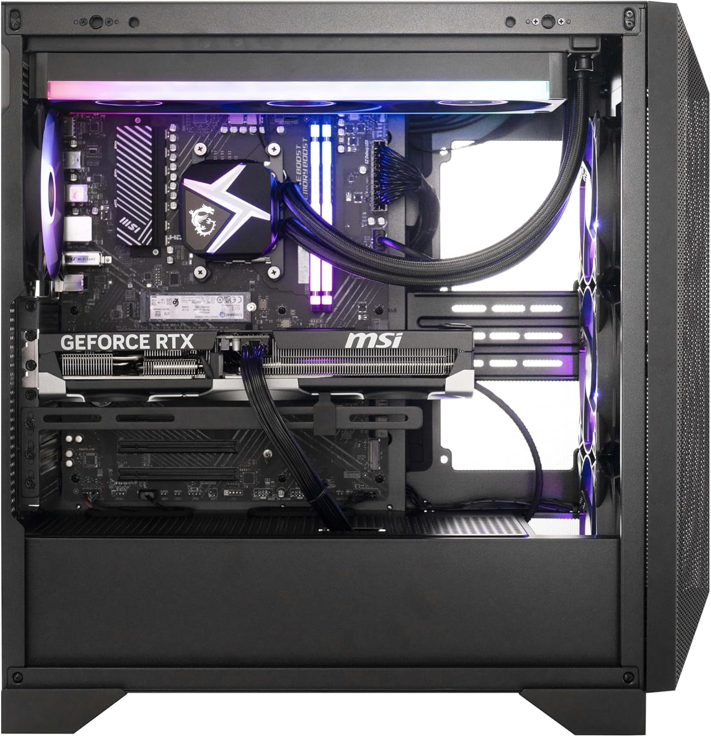 msi Aegis ZS2 Gaming Desktop: AMD R9-9900X, Geforce RTX 5070, 32GB DDR5, 2TB M.2 NVMe SSD, Liquid Cooling, Wi-Fi 6E, VR-Ready, Window 11 Pro