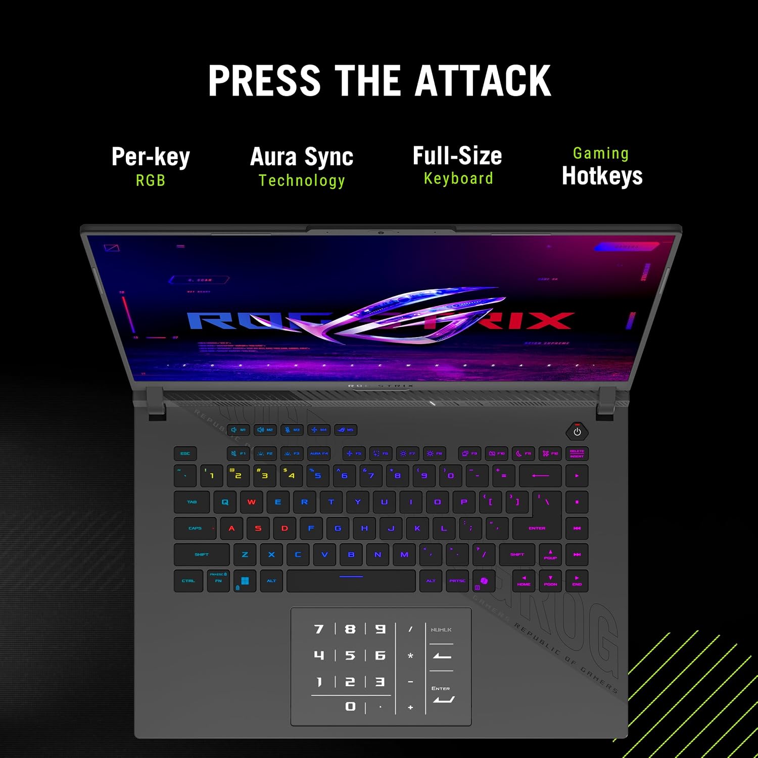 ASUS ROG Strix G16 (2025) Gaming Laptop, 16' ROG Nebula 16:10 2.5K 240Hz/3ms, NVIDIA® GeForce RTX™ 5070 Ti, AMD Ryzen™ 9 9955HX Processor, 32GB DDR5-5600, 1TB PCIe Gen 4 SSD, Wi-Fi 6E, Win 11 Home