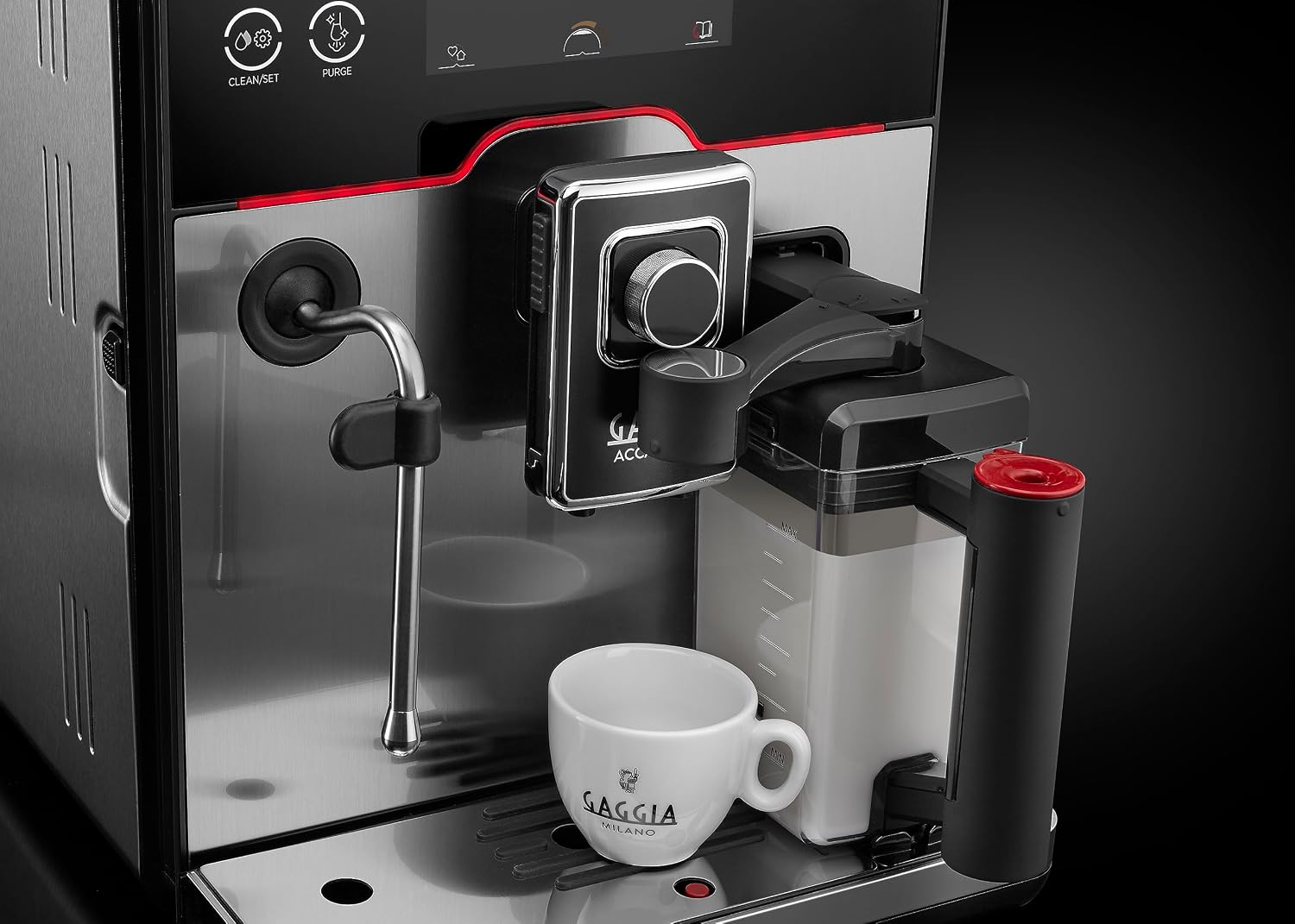 Gaggia Accademia Luxury Italian Fully Automatic Espresso Machine with 19 Customized drink settings,0.5 Liters,RI9782/46 Brushed Stainless