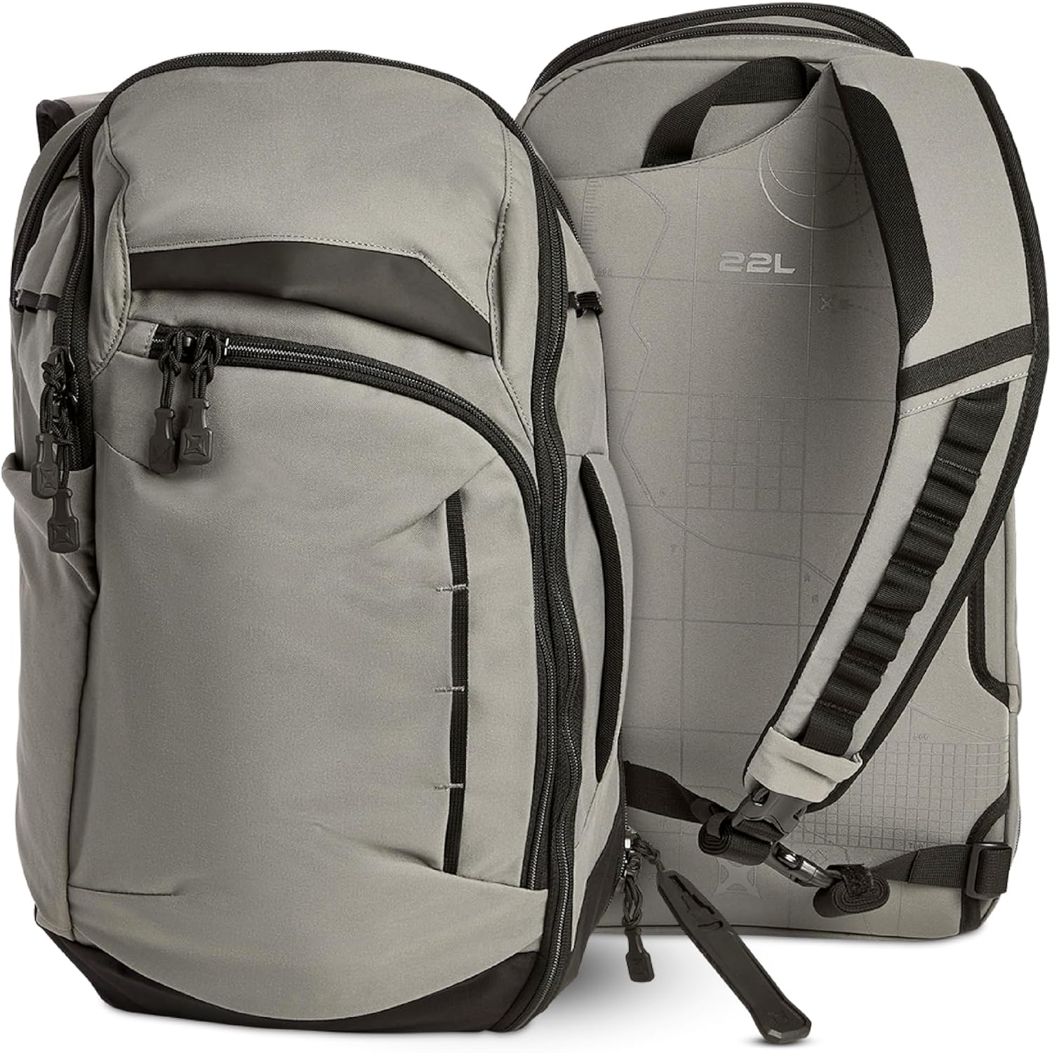 Vertx Gamut 22L Sling Backpack – Versatile, Durable Design with Ample Storage, Ideal for Everyday Use & Outdoor Adventures, Slate Grey/Black - One Size