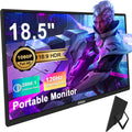18.5inch Portable Monitor, Laptop Monitors 120Hz Travel Gaming Monitor, 400Nits HDR FHD Plug&Play Dual Speakers, External Screen for PC, Tablet,Mac,Sw-Itch, Xbox, PS3/4/5 Will