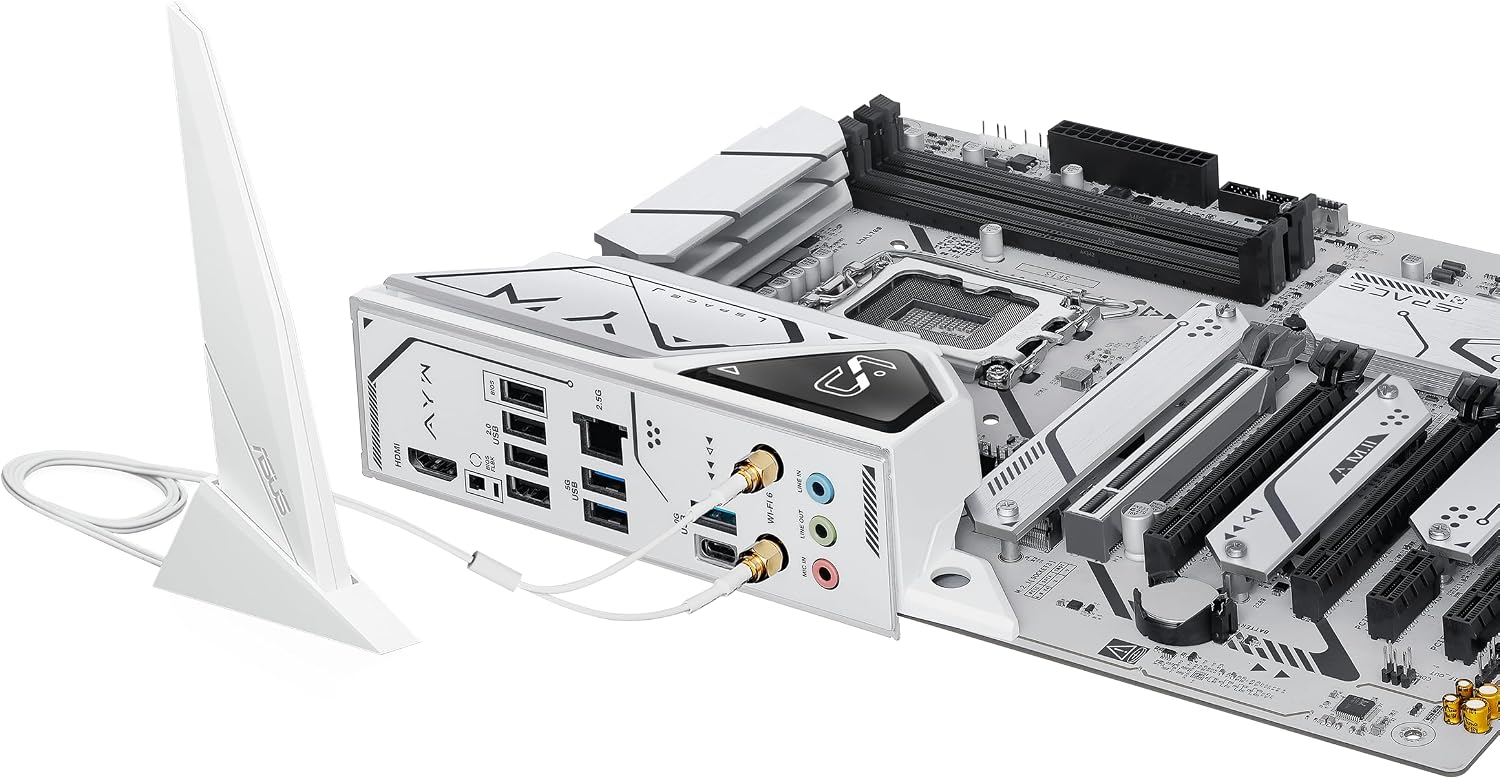 ASUS Z790-AYW WiFi W II Intel Z790 (LGA 1700) ATX Motherboard with PCIe® 5.0, 3X M.2, 12+1 DrMOS, DDR5, WiFi 6, 2.5Gb LAN, HDMI, USB 10Gbps Type-C®, USB 10Gbps Type-C®, Thunderbolt™, USB4®, Aura Sync