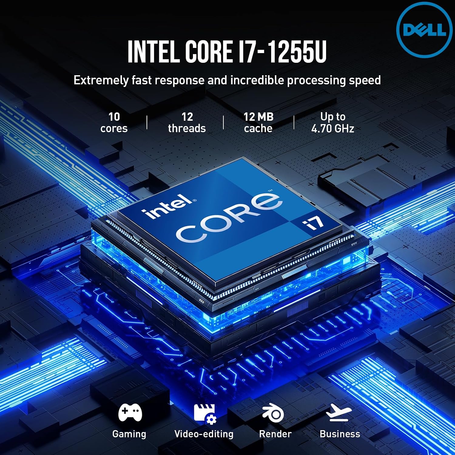 Dell Inspiron 15 3000 3520 Laptop Computer, 15.6 Inch FHD Business Laptop, Intel 10-Core i7, 32GB RAM, 1TB SSD, Windows 11 Pro Laptop, Lifetime Microsoft Office, 10-Key Number Pad, Webcam HDMI WiFi 6