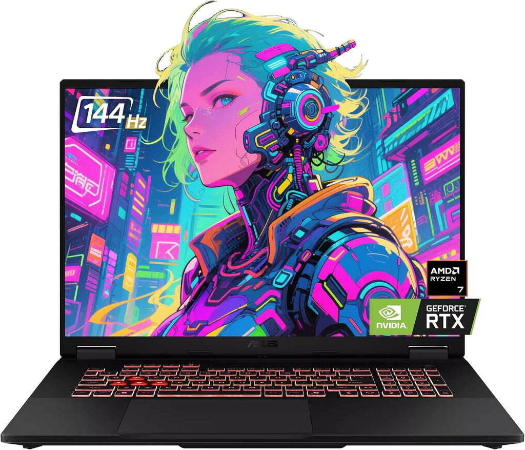 ASUS TUF A18 Gaming Laptop, 18' FHD+ 144Hz Display, AMD Ryzen 7 260(>i7-14650HX), NVIDIA GeForce RTX 5060, 32GB D5 RAM, 2TB SSD, Backlit Keyboard, Wi-Fi 6E, FHD Camera, Win 11 Pro, w/BWE Accessories