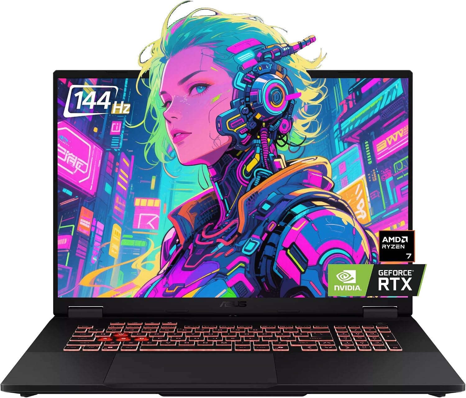 ASUS TUF A18 Gaming Laptop, 18' FHD+ 144Hz Display, AMD Ryzen 7 260(>i7-14650HX), NVIDIA GeForce RTX 5060, 32GB D5 RAM, 2TB SSD, Backlit Keyboard, Wi-Fi 6E, FHD Camera, Win 11 Pro, w/BWE Accessories