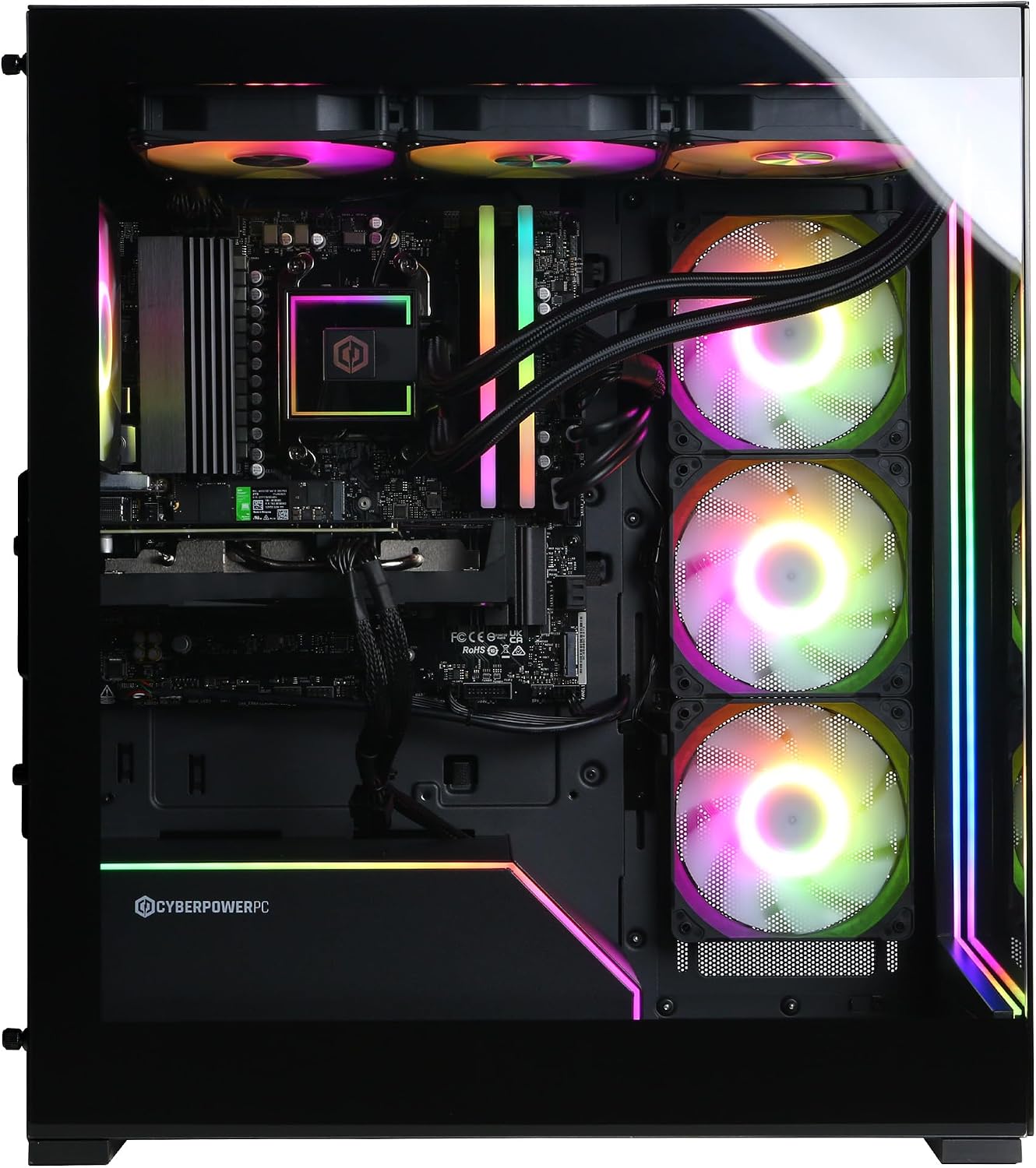 CyberPowerPC Gamer Supreme Gaming PC AMD Ryzen 9 9900X 4.4GHz, Radeon RX 9060 XT 16GB, 32GB DDR5, 2TB PCIe 4.0 SSD, WiFi Ready & Windows 11 Home (SLC10200A3)