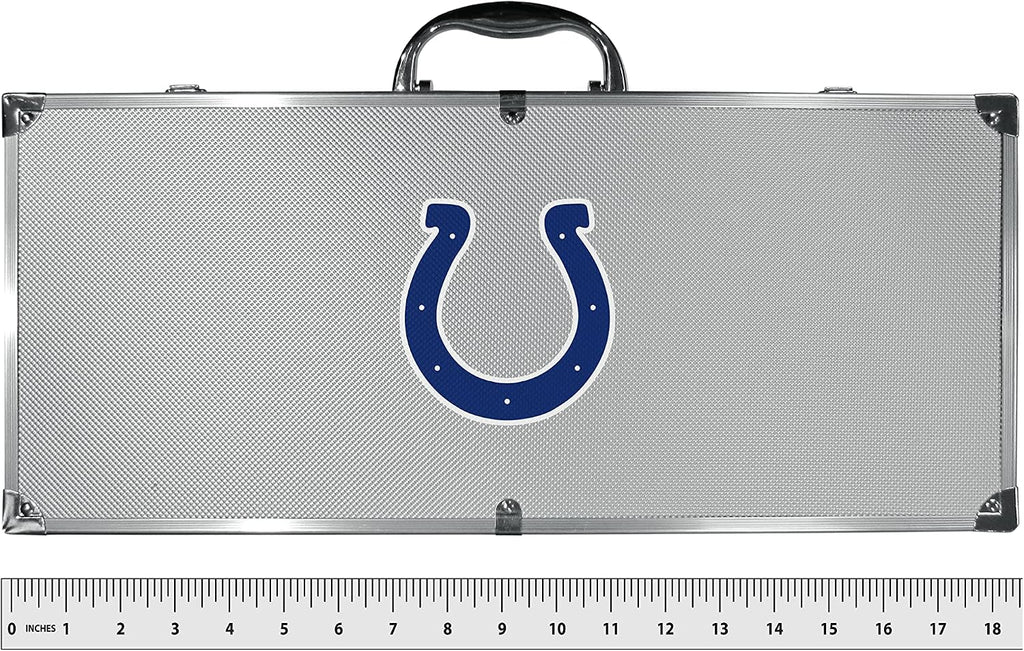 NFL Siskiyou Sports Fan Shop Indianapolis Colts Steel Tailgater BBQ Set w/Case 8 piece Gray