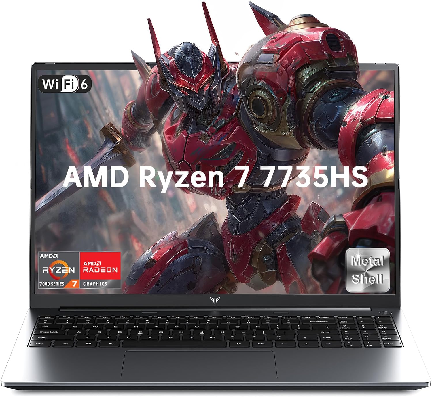 MALLRACE Gaming Laptop,16 Inch FHD Display Laptop with AMD Ryzen 7 7735HS Processor up to 4.7GHz,16GB Ram DDR5 4800MHz 512GB SSD Notebook with Backlit Keyboard