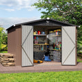 Metal Storage Shed 10x12,Outdoor Storage Building,Large Backyard Sheds,Waterproof Outside Storage Shed with Lockable Door
