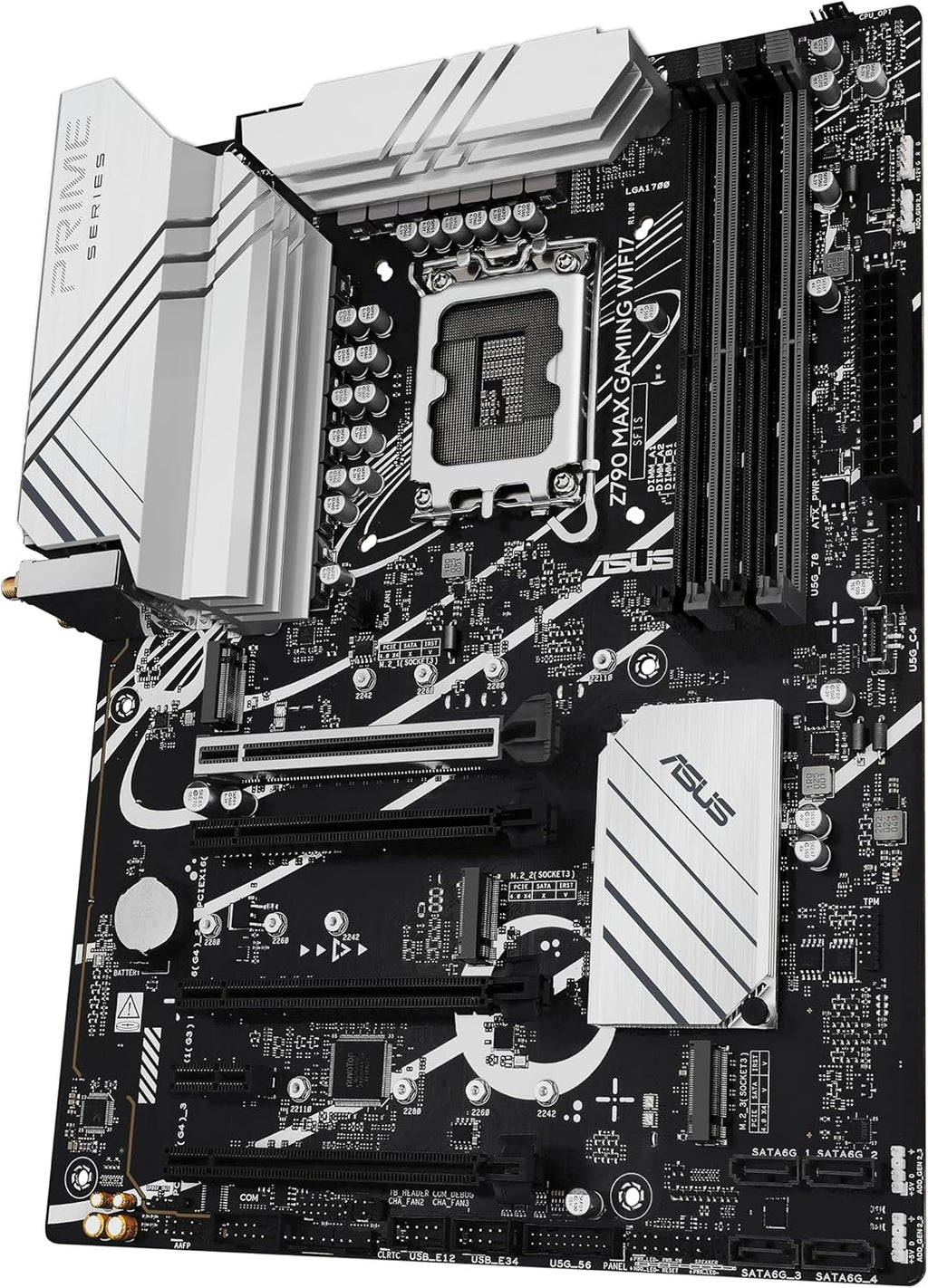 ASUS Z790 MAX Gaming WIFI7 Intel Z790 (LGA 1700) ATX Motherboard with PCIe 5.0, Three M.2 Slots, 14+1 DrMOS, DDR5, WiFi 7, Realtek 1Gb LAN, HDMI, USB 20Gbps Type-C®, Thunderbolt™ (USB4®), Aura Sync