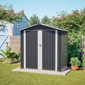 6x4FT Sheds & Outdoor Storage Shed with Lockable Doors, Vent, Heavy Duty Metal Garden Tool Shed for Backyard, Patio, Lawn