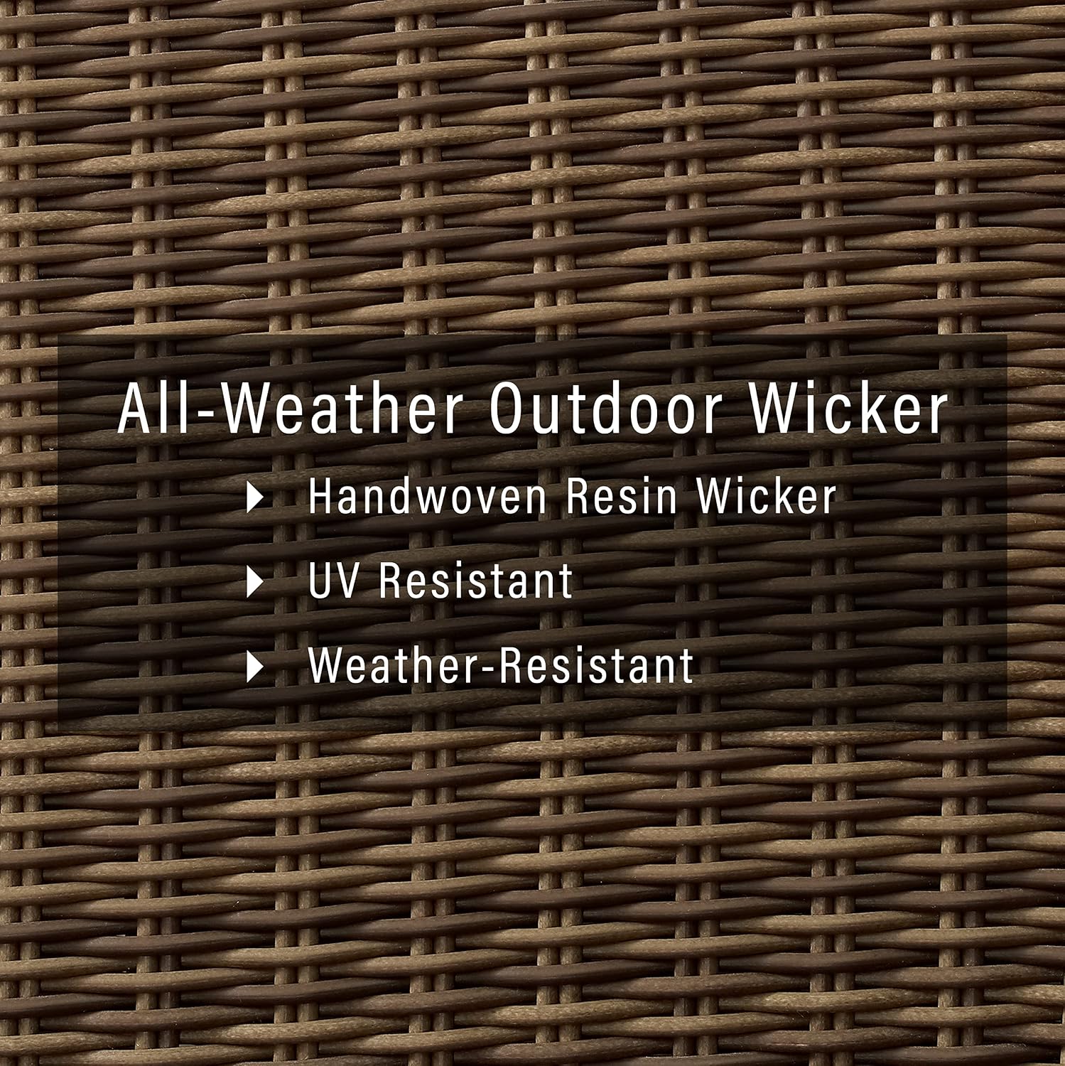 Crosley Furniture Bradenton 4-Piece Outdoor Loveseat Patio Furniture Set, Wicker Conversation Sets for Porch, Brown with Sand Cushions