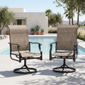 Sophia & William Outdoor Patio Swivel Dining Chairs Set of 2, High Back Padded Patio Dining Chairs, All Weather Textilene Mesh Fabric for Backyard, Poolside, Balcony and Garden
