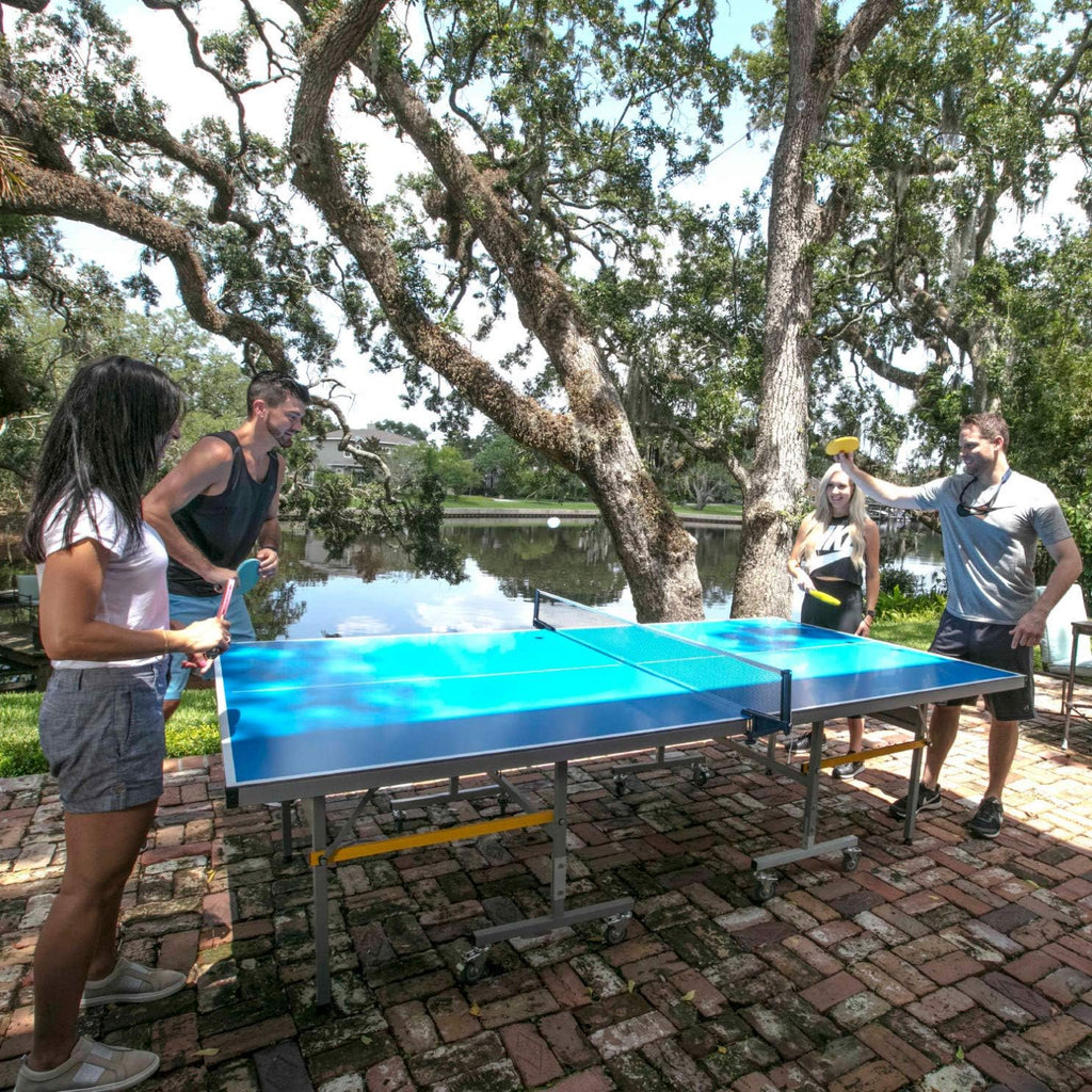 STIGA Outdoor Table Tennis Table – All-Weather Waterproof Aluminum Ping Pong Table with Net & Post, QuickPlay Assembly, 108' L x 60' W x 30' H