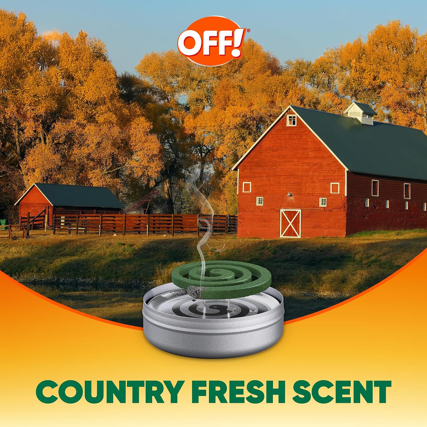 OFF! Backyard Mosquito Coils with Trays and Protective Container Country Fresh Scent Repel Mosquitoes for Patio and Deck Outdoor Use Up to 4 Hours per Coil 3 Count (Pack of 12)