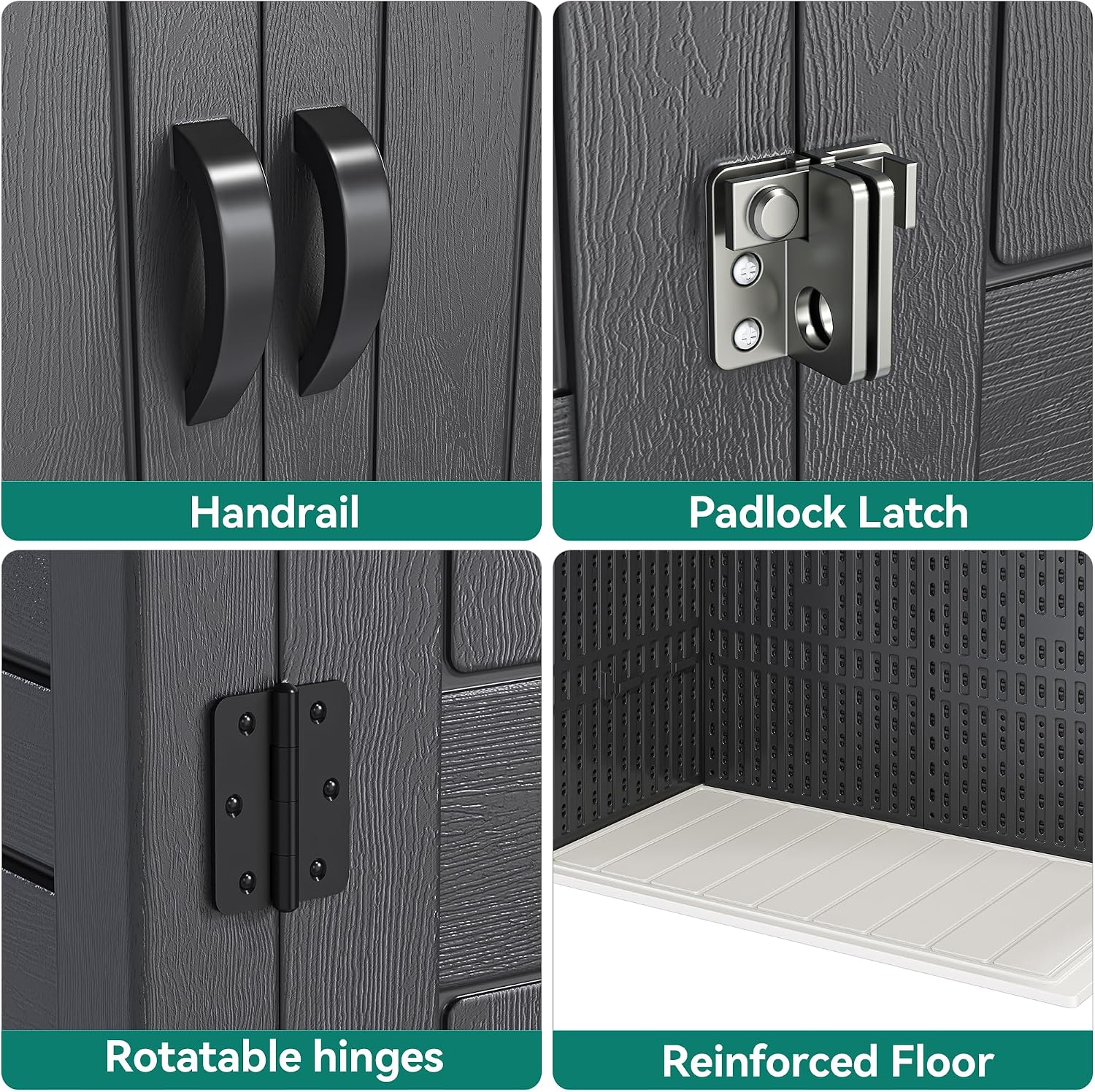 YITAHOME 59 cuft Vertical Outdoor Storage Shed w/o Shelf, 5.6 x 2.3 ft Lockable Resin Waterproof Tall Storage Cabinet, Suitable for Patio Furniture, Pool Accessories, and Garden Tools, Dark Gray