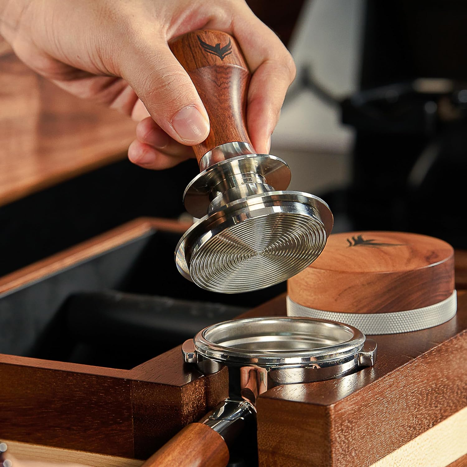 Breville Espresso Machine Accessories Set 54mm Tamping Station, Wdt Tool, Dosing Funnel, Espresso Tamper, Puck Screen and Distribution Tool